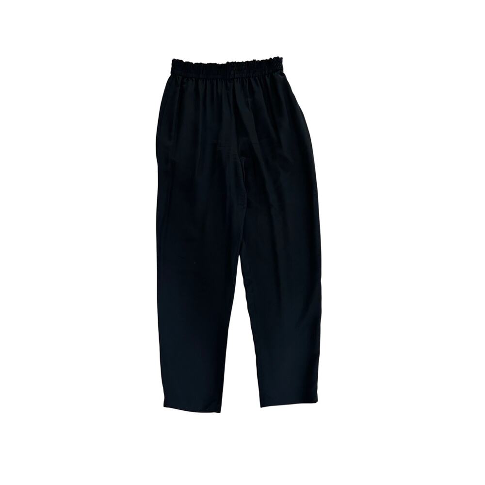 Woman’s Silk Pants Pullon SZS Elastic Waist Black Classic - Picture 3 of 8